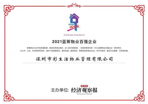 彩生活服务集团旗下三大品牌全面开花，狂揽众多奖项，商标代理服务助力品牌价值提升